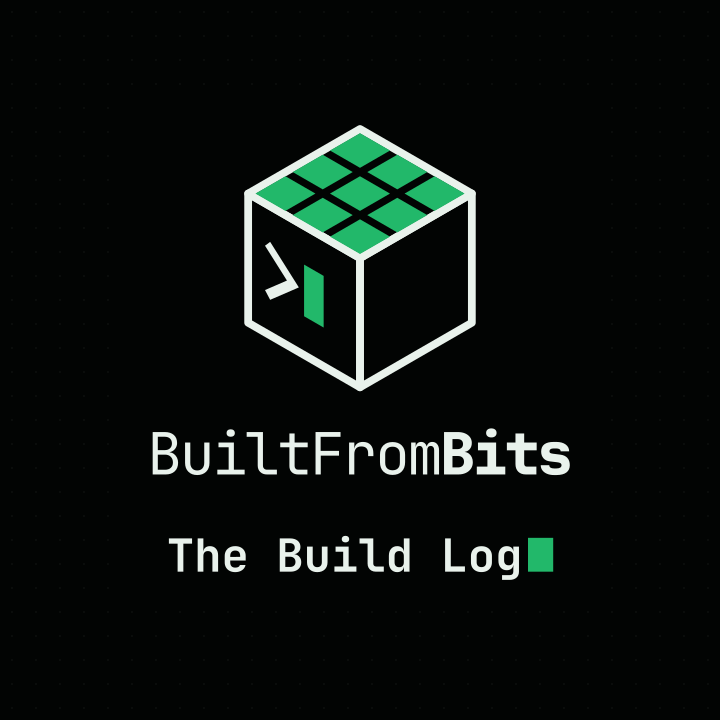 The Build Log podcast cover: the BuiltFromBits stacked logo above the show title